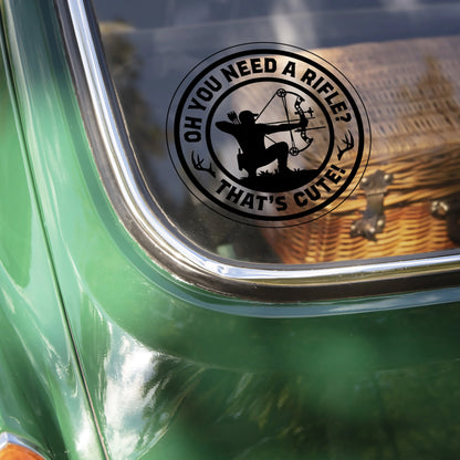 Decal / Sticker material and size view - Custom Hunting Car Decal
