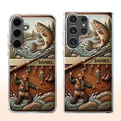 Personalized Fishing Phone Case for Dad with personalized design details for meaningful gifting image 9