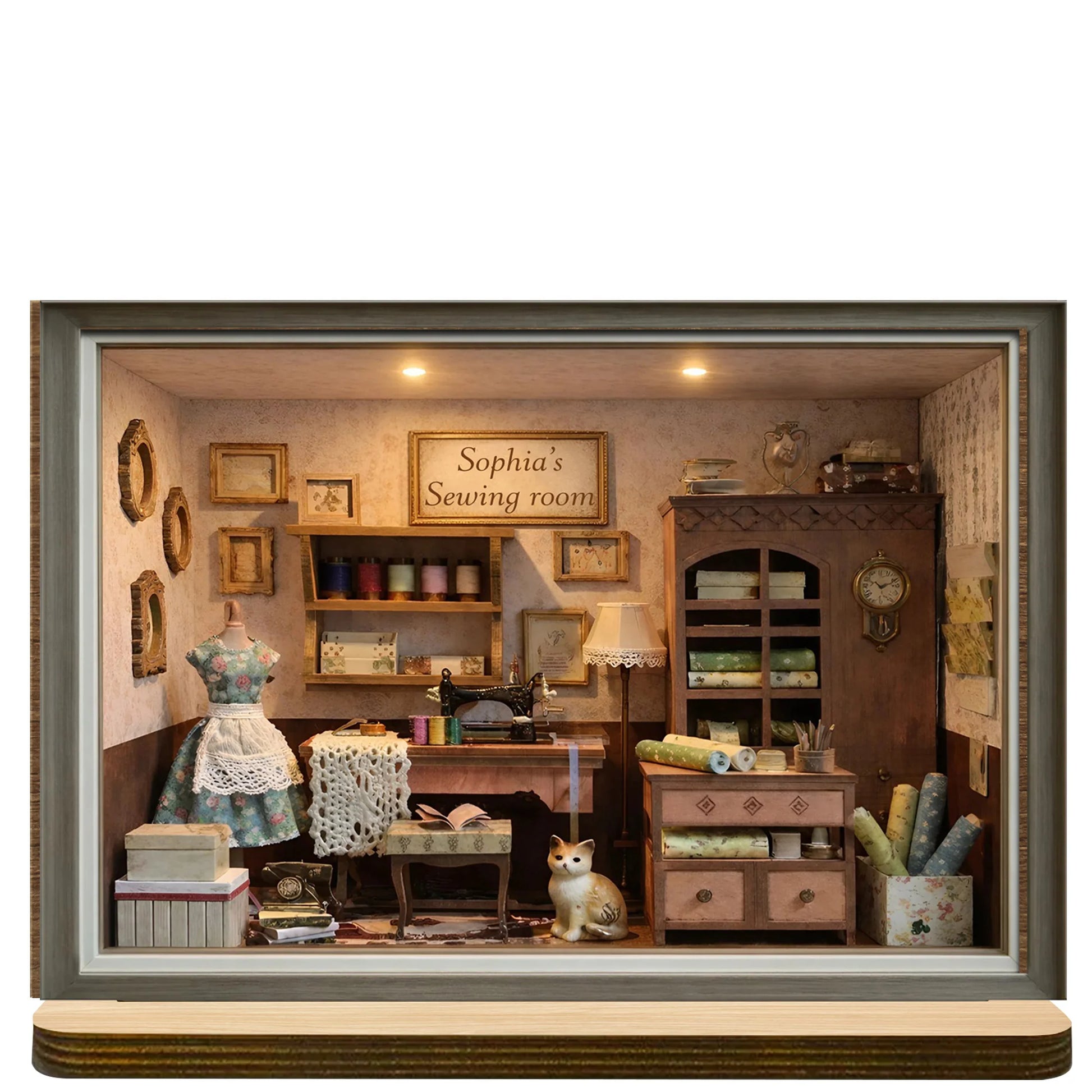 Custom Sewing Room Wood Plaque for Mom with personalized design details for meaningful gifting image 8