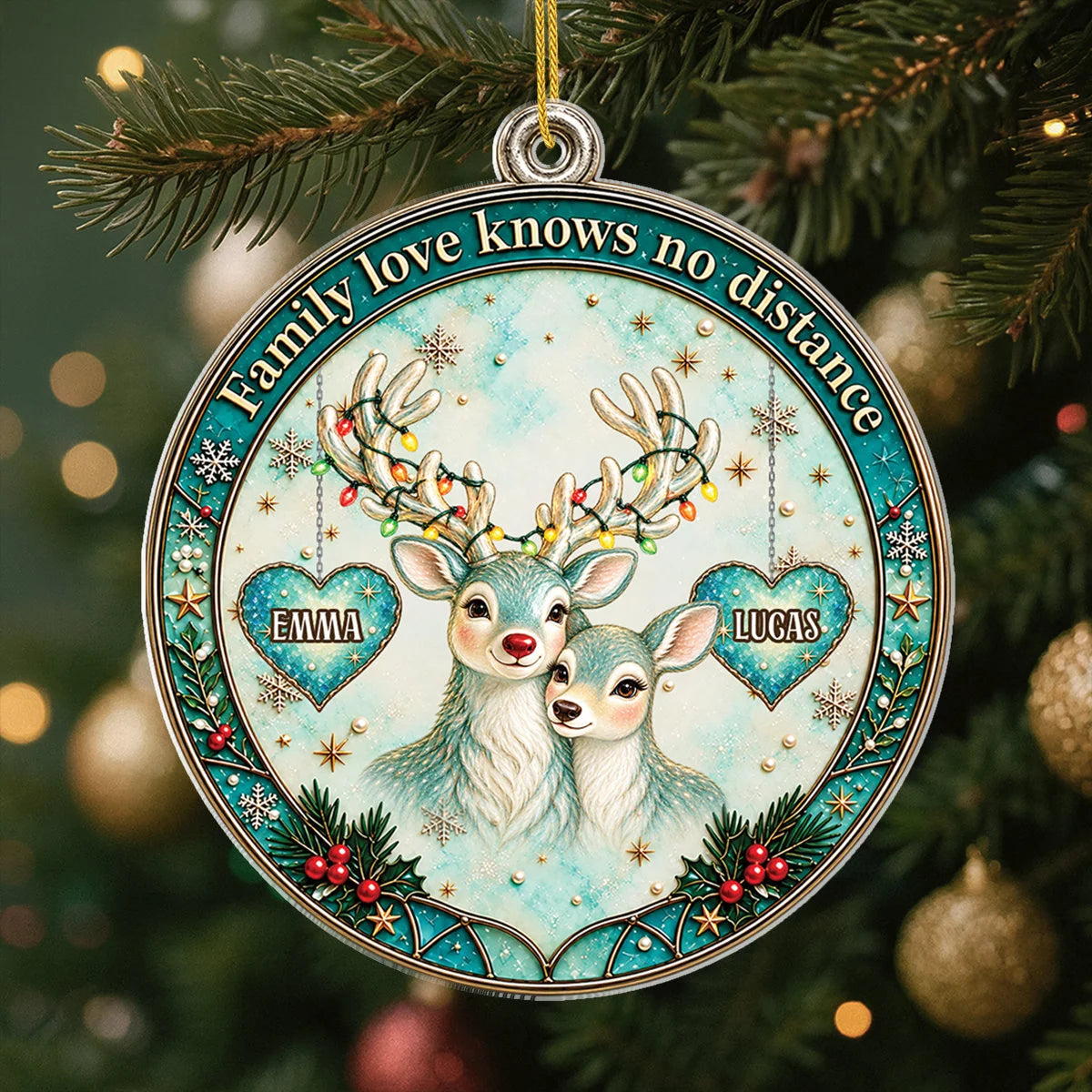 "Together We Make A Family" Personalized Acrylic Ornament - Custom Christmas Keepsake Gift