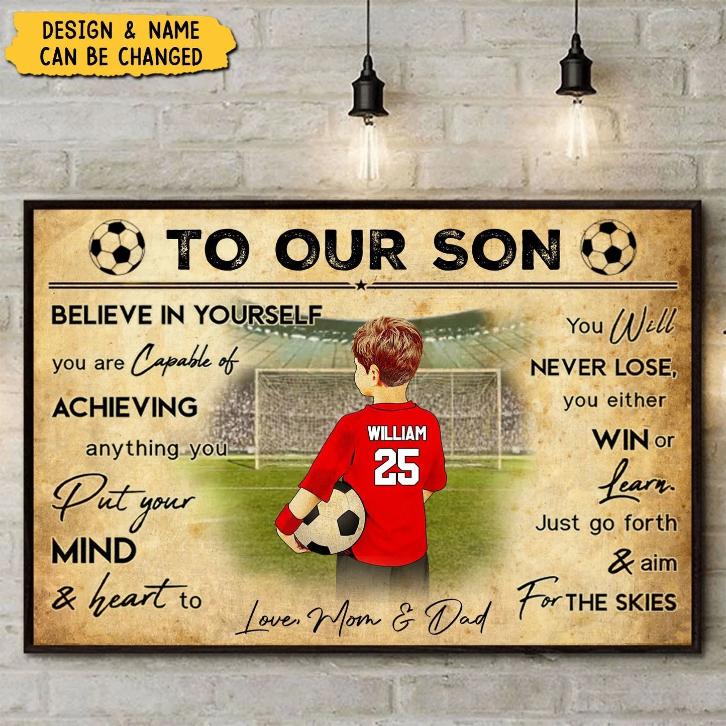 Canvas / Poster gift-ready design for Son/Grandson