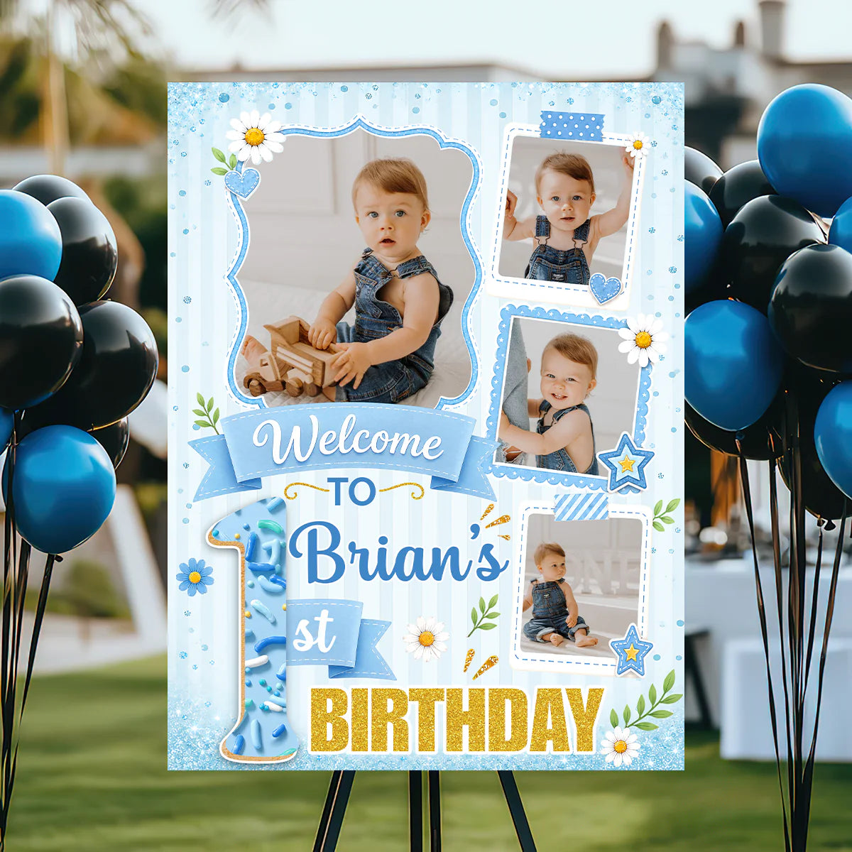 Personalized Birthday Welcome Sign personalization view for Kids/Babies