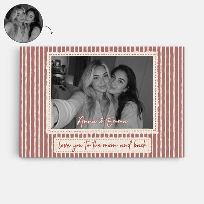 Custom Best Friend Photo Canvas for Best Friends with personalized design details for meaningful gifting