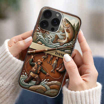 Personalized Fishing Phone Case personalization view for Dad