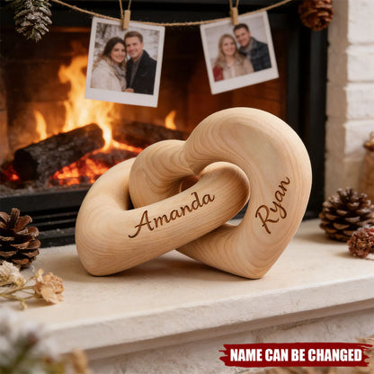 Personalized Infinity Heart Sculpture personalization view for Couples