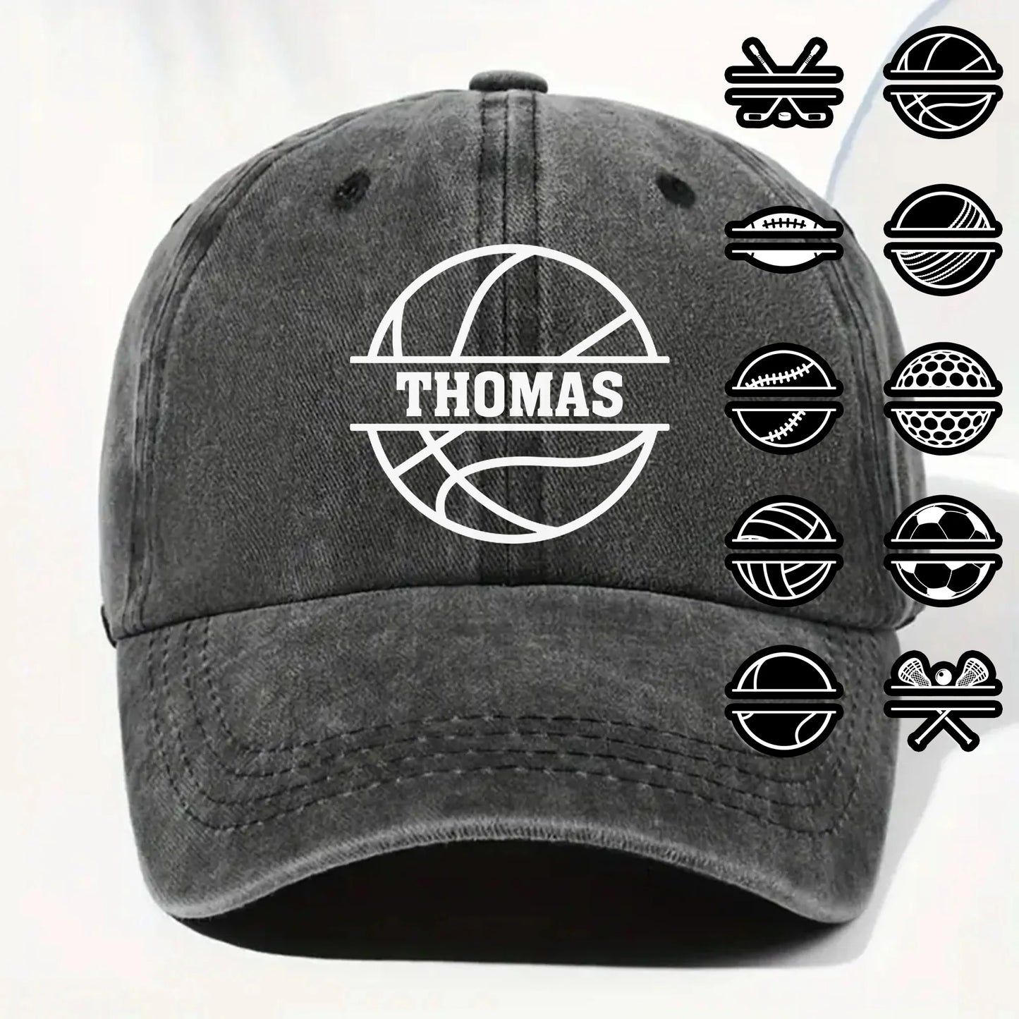 Custom Sports Denim Cap for Dad with personalized design details for meaningful gifting