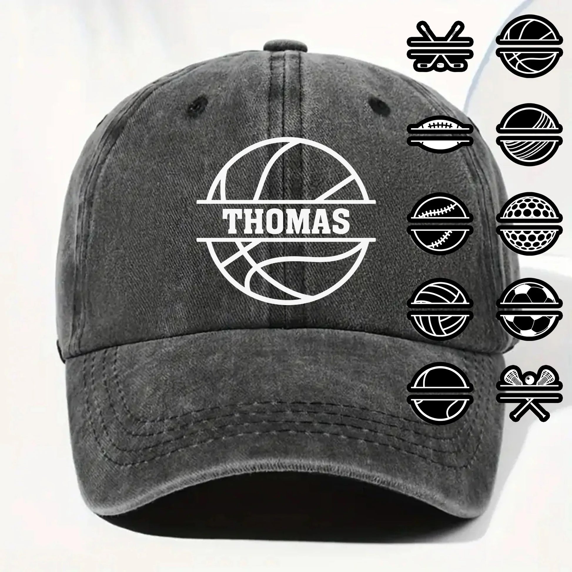Custom Sports Denim Cap for Dad with personalized design details for meaningful gifting