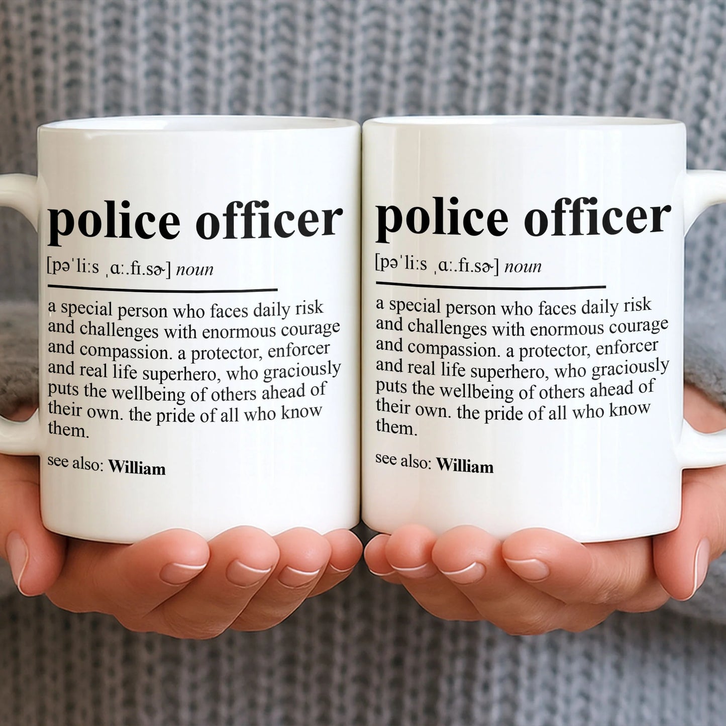 Personalized police officer definition mug with custom name print - unique gift for law enforcement image 9
