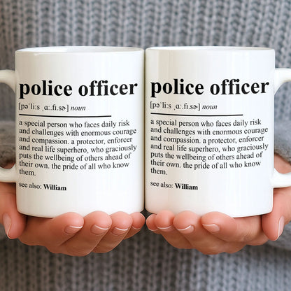 Personalized police officer definition mug with custom name print - unique gift for law enforcement image 9