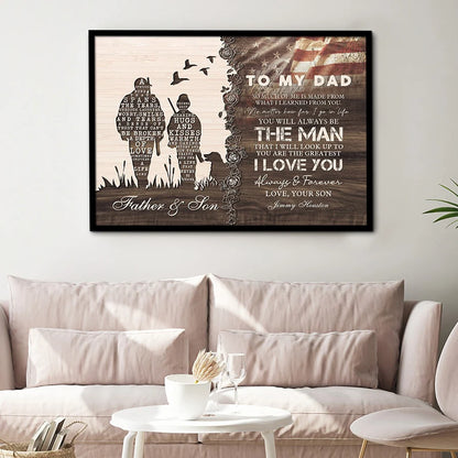 Father’s Day Gift Canvas | To My Dad Father Son Hunting Together