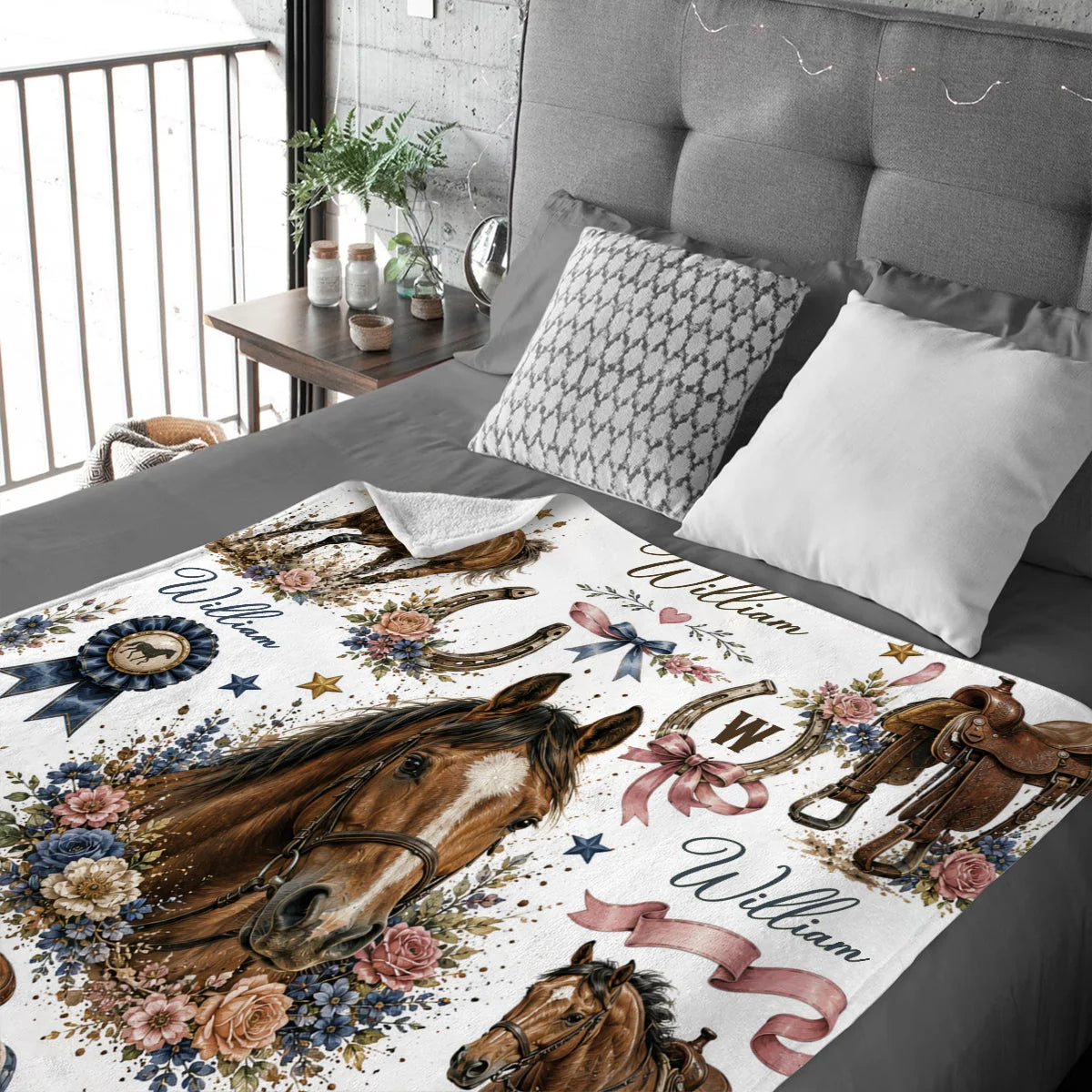 Blanket material and size view - Personalized Horse Blanket