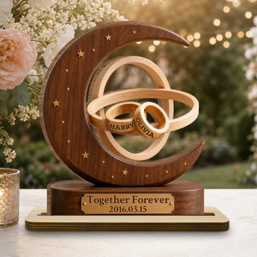 Personalized Couple Wood Plaque personalization view for Couples