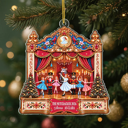 The Nutcracker 2026 Personalized Nutcracker Acrylic Ornament - Custom Ballet Christmas Gift for Kids