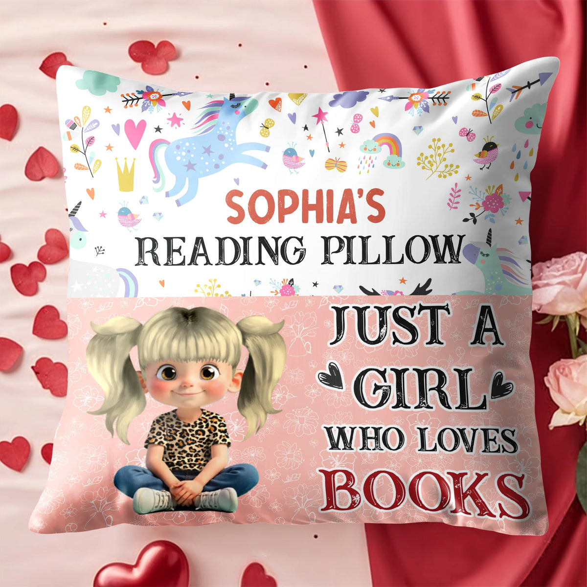 Just A Girl Who Loves Books Pillow