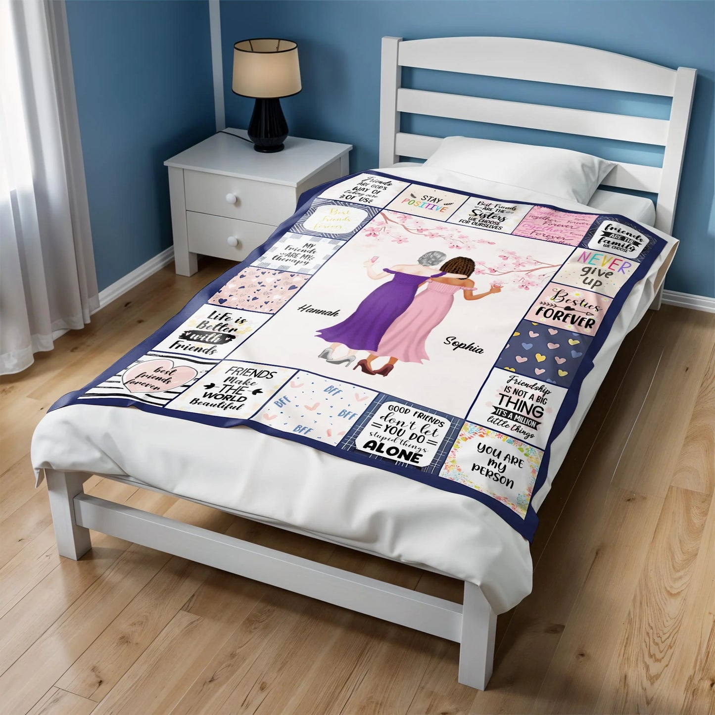 Blanket gift-ready design for Best Friends