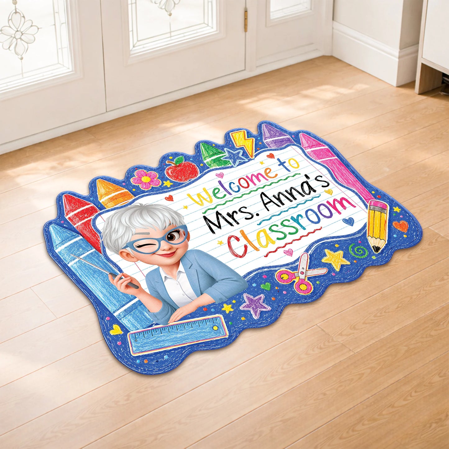 Personalized Teacher Doormat personalization view for Teacher