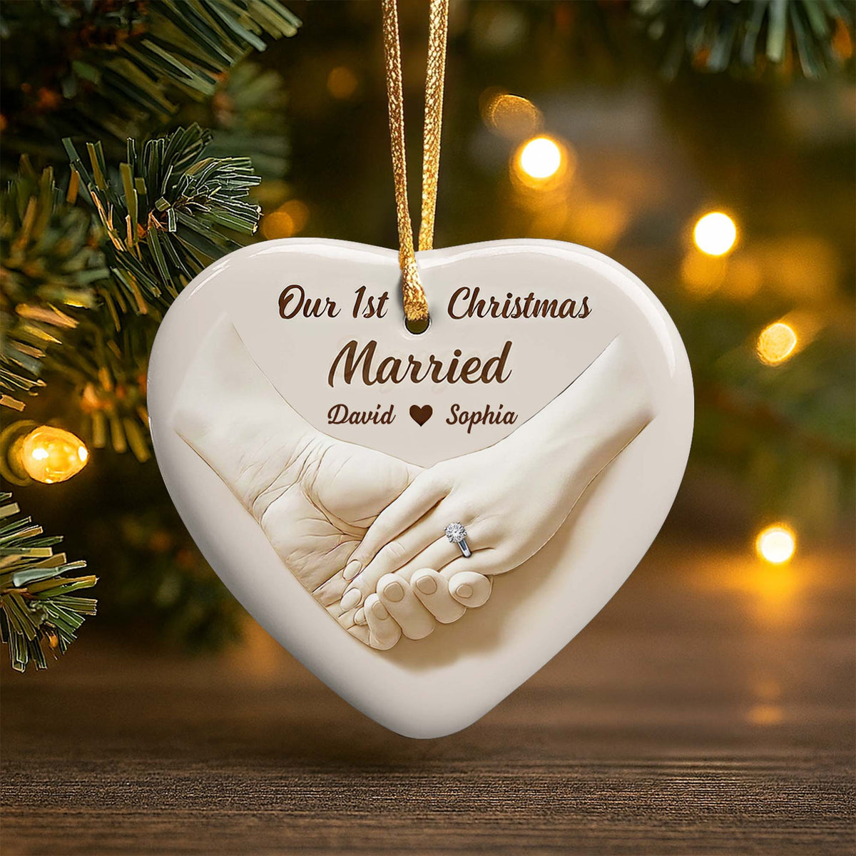 Our 1st Christmas Engaged, Holding Hands And Ring