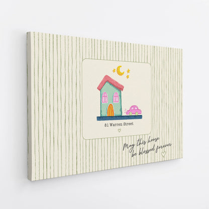 "May This House Be Blessed Forever" Personalized Housewarming Canvas / Poster - Custom New Home Gift Wall Decor