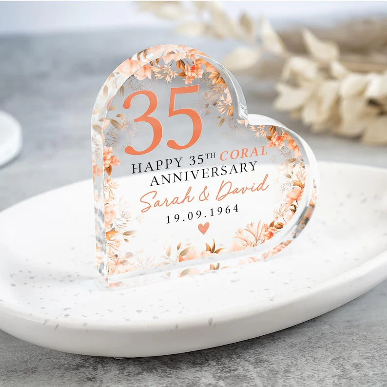 35Th Coral Anniversary Gift personalization view for Wife
