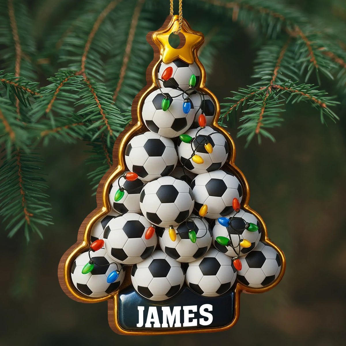 Colorful Soccer Ball Tree With Sparkling Lights