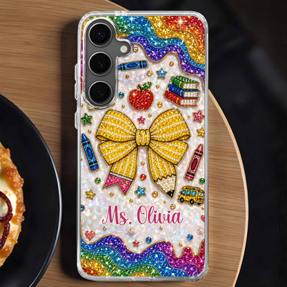 Personalized Teacher Clear Phone Case personalization view for Teacher
