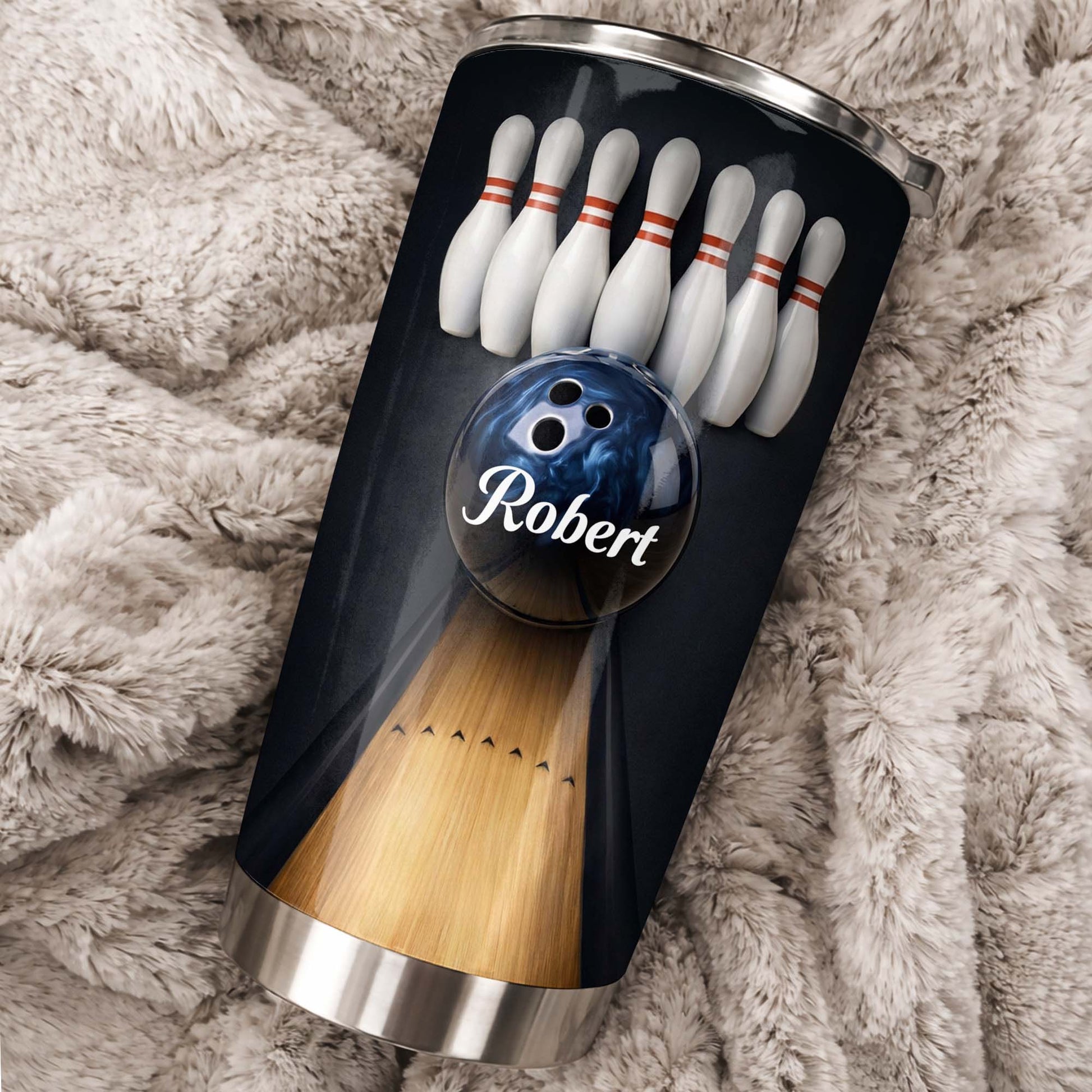 Personalized Bowling Tumbler personalization view for Dad