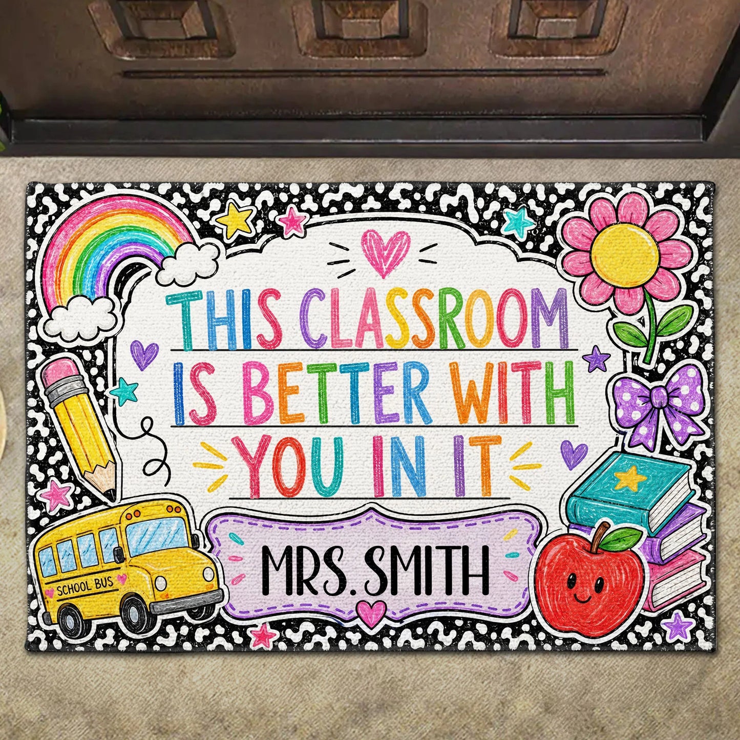Personalized Teacher Doormat personalization view for Teacher