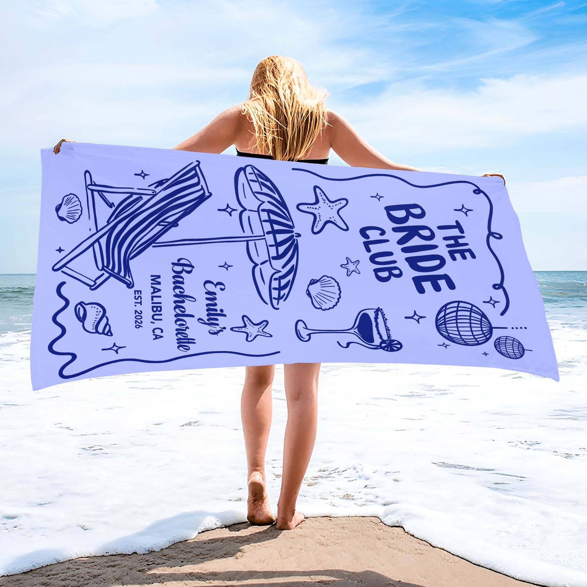 Towel gift-ready design for Bridesmaids / Groomsmen