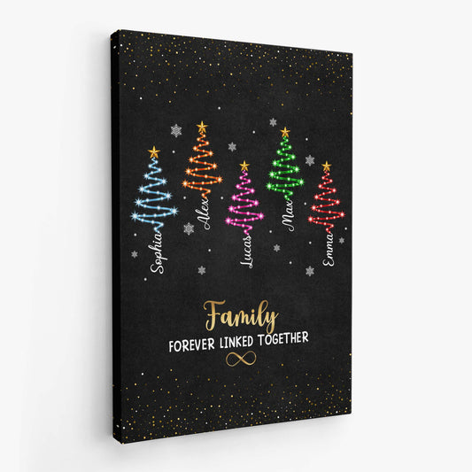 Forever Linked Together - Brothers and Sisters Personalized Canvas / Poster Christmas Gift