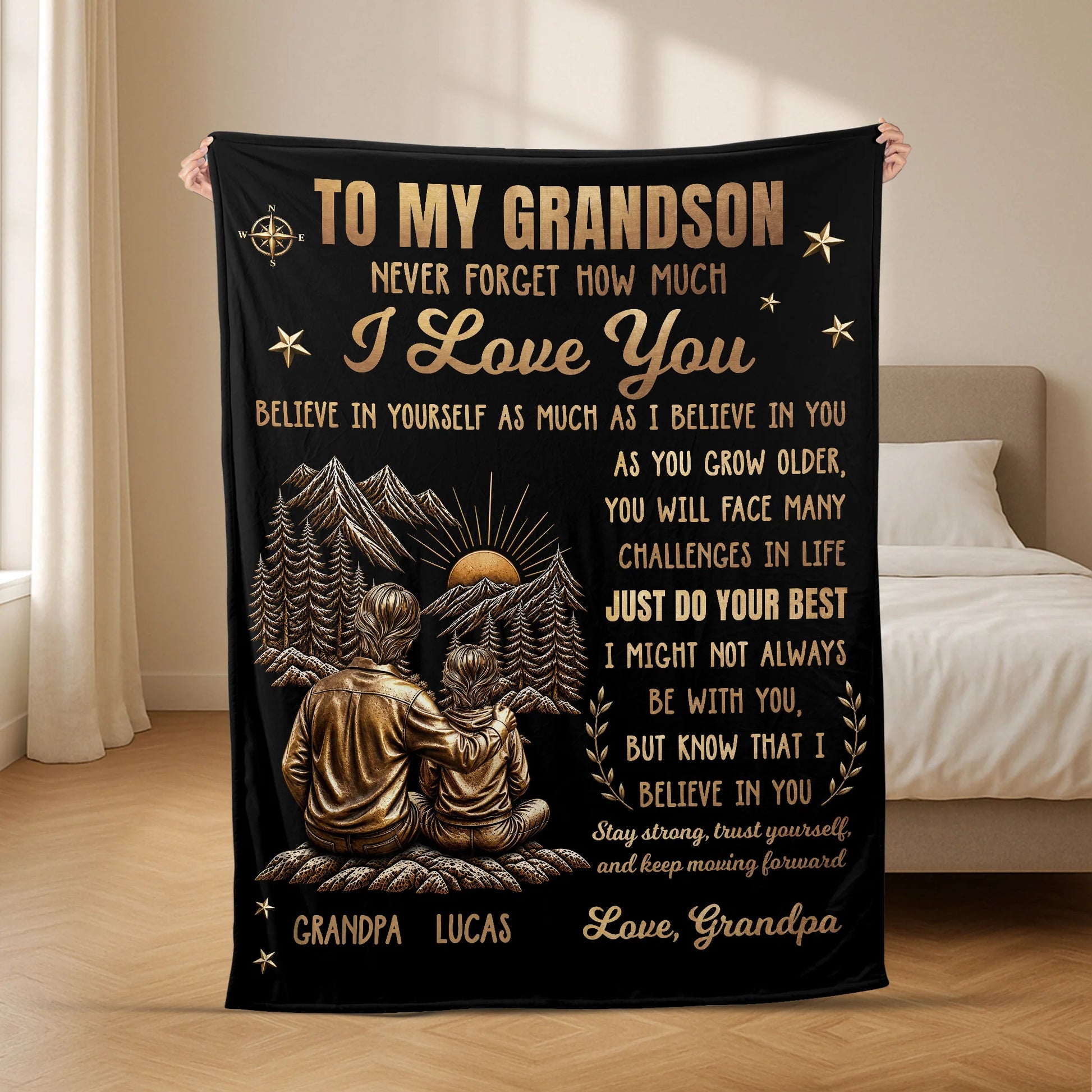 Just Do Your Best Personalized Blanket - Custom Gift for Son/Daughter