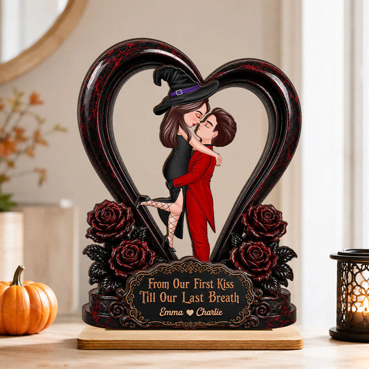 Personalized Halloween Couple Plaque for Wife with personalized design details for meaningful gifting