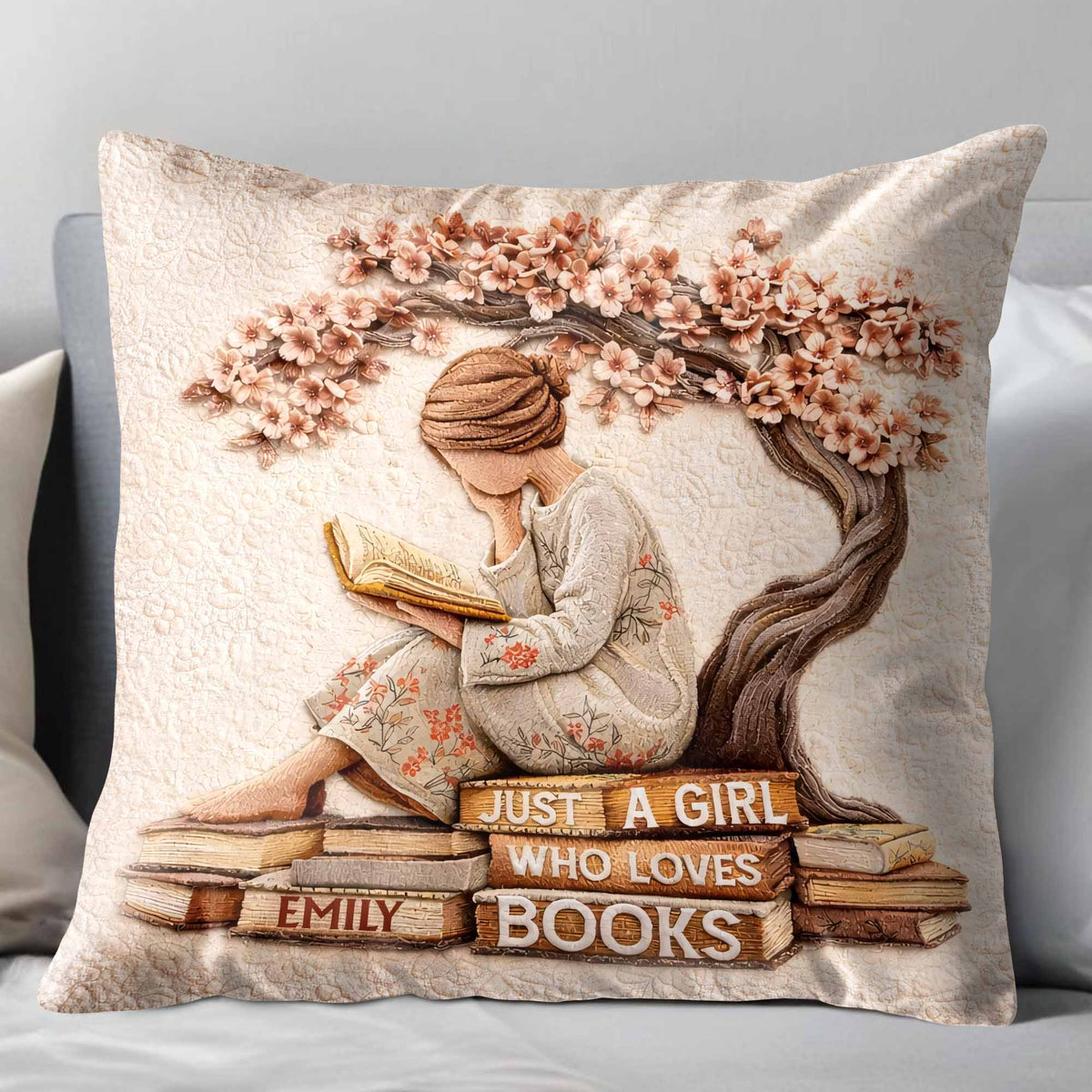 Just A Girl Who Loves Books, Flowers And Tree