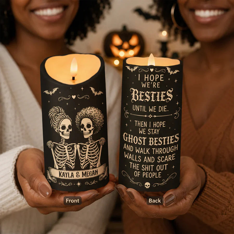 Personalized Flameless Candle personalization view for Best Friends