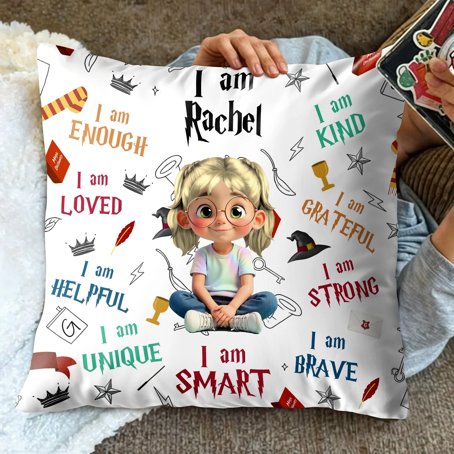 I Am Enough, I Am Loved, Encouraging Positive Affirmations Pillow