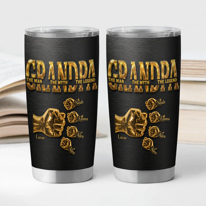 Personalized Dad Fist Bump Tumbler personalization view for Dad
