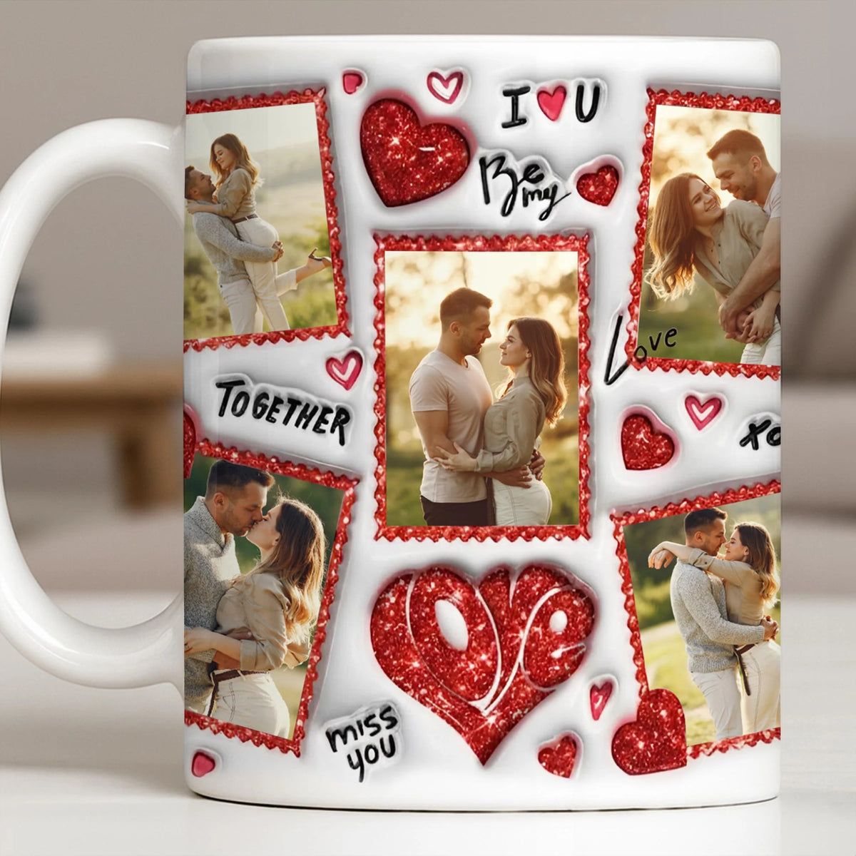 I Love You Be My Love With Hearts And Couple Photos