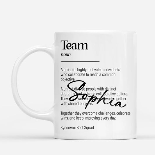 Best Squad Definition Personalized Mug - Office Promotion Gift for Coworkers