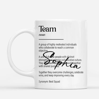 Best Squad Definition Personalized Mug - Office Promotion Gift for Coworkers