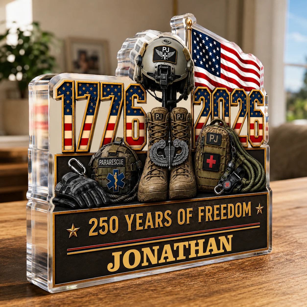 Plaque gift-ready design for Military / Veteran