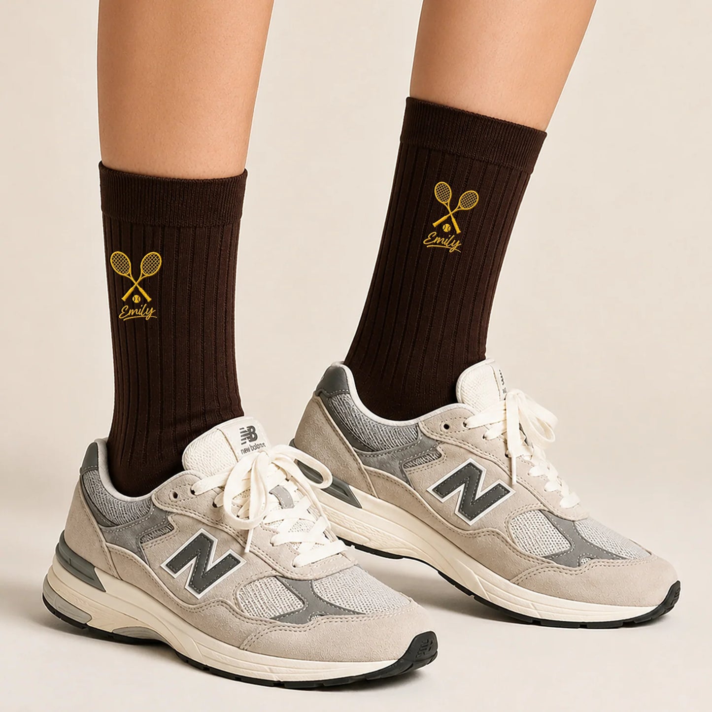 Custom Name Fishing & Athletic Socks - Personalized Crew Socks Gift for Sports Lovers