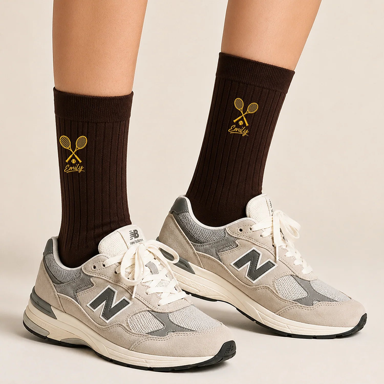 Custom Name Fishing & Athletic Socks - Personalized Crew Socks Gift for Sports Lovers