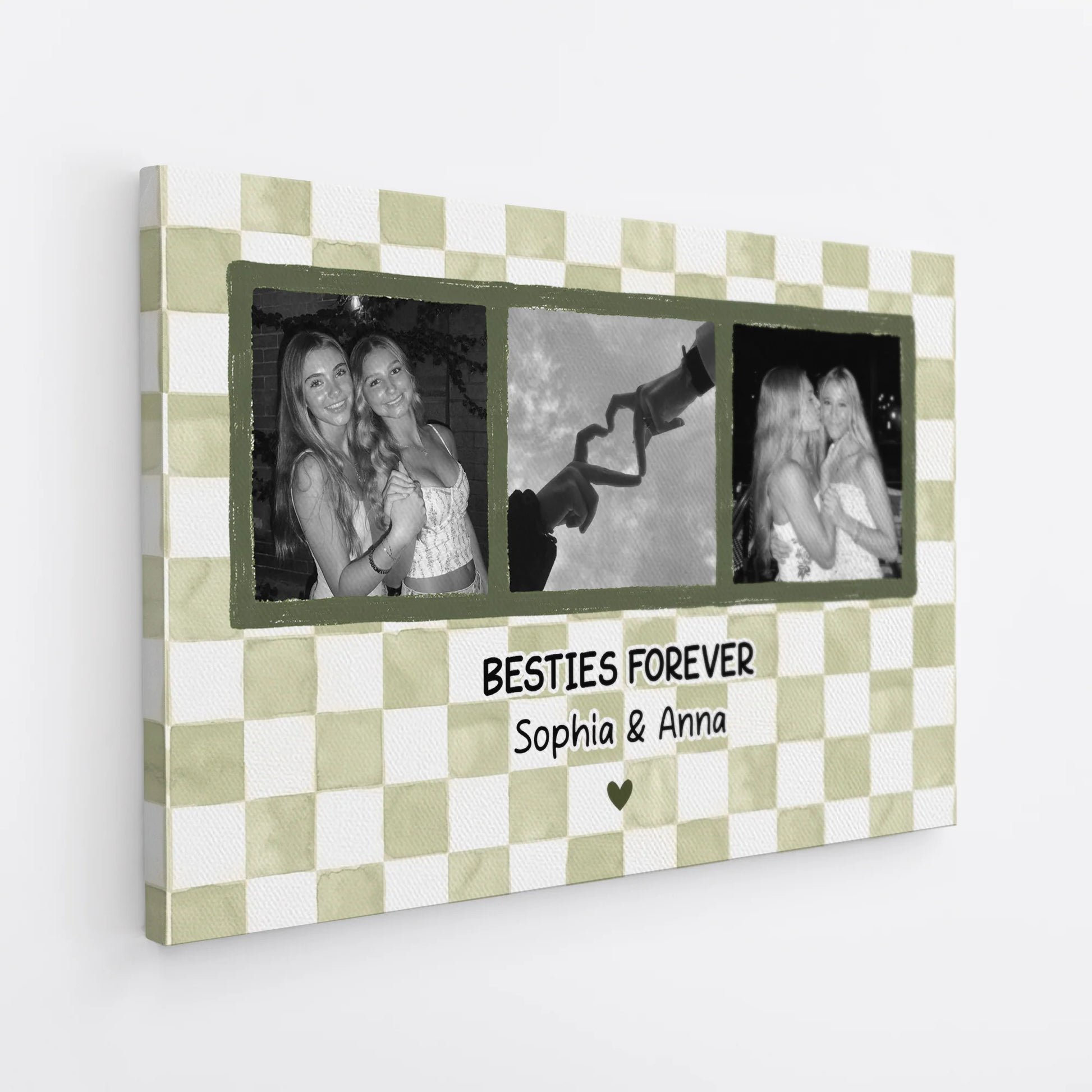 "I Wish You Lived Next Door" Personalized Photo Canvas / Poster - Custom Long Distance Best Friend Wall Art Keepsake Gift