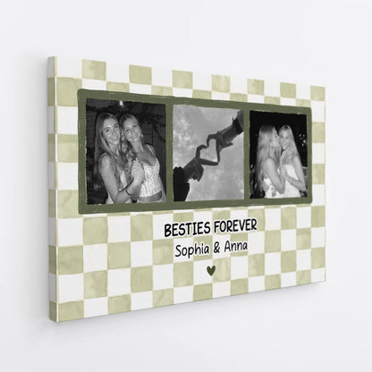"I Wish You Lived Next Door" Personalized Photo Canvas / Poster - Custom Long Distance Best Friend Wall Art Keepsake Gift