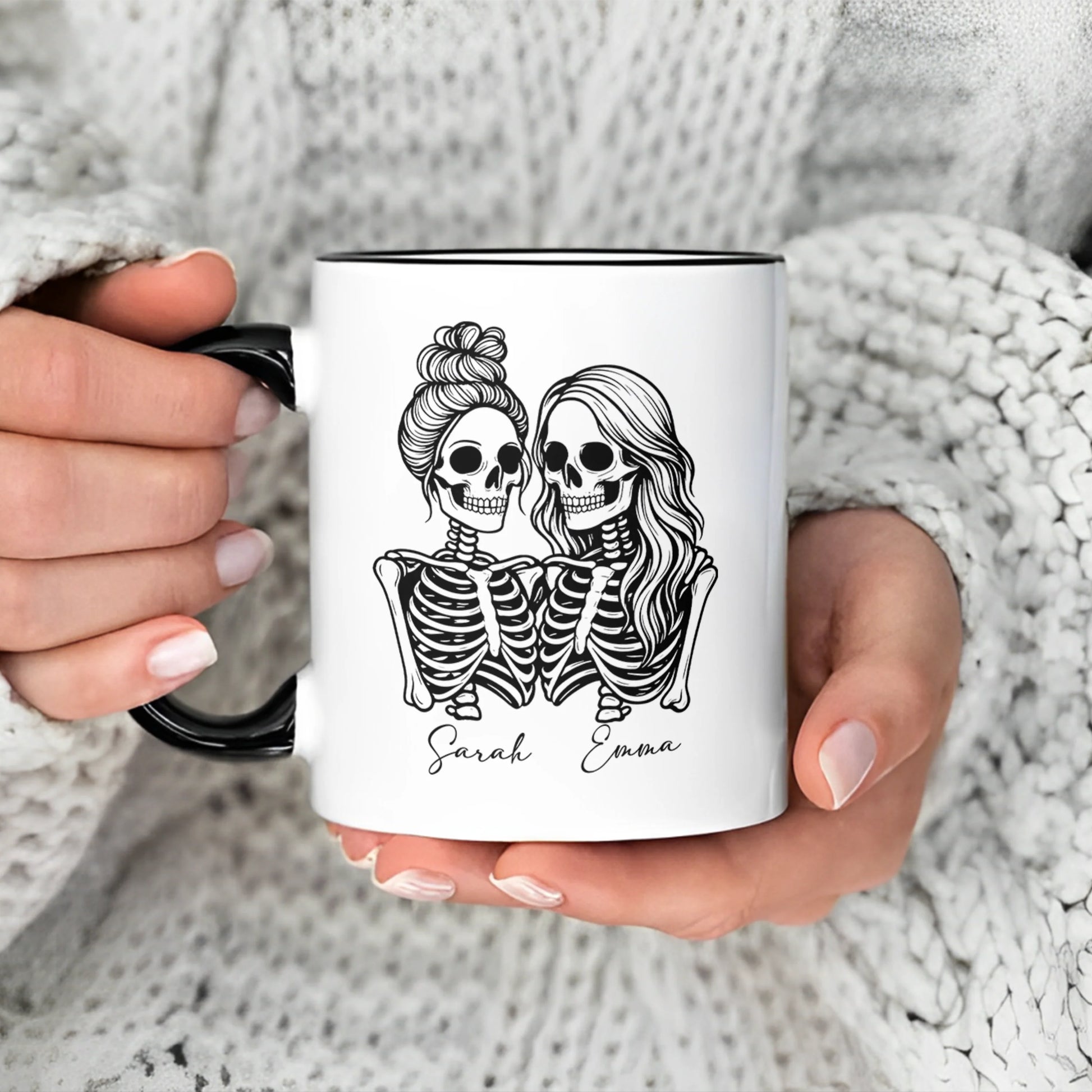 Ghost Besties Until We Die Personalized Mug - Funny Halloween Gift for Best Friends