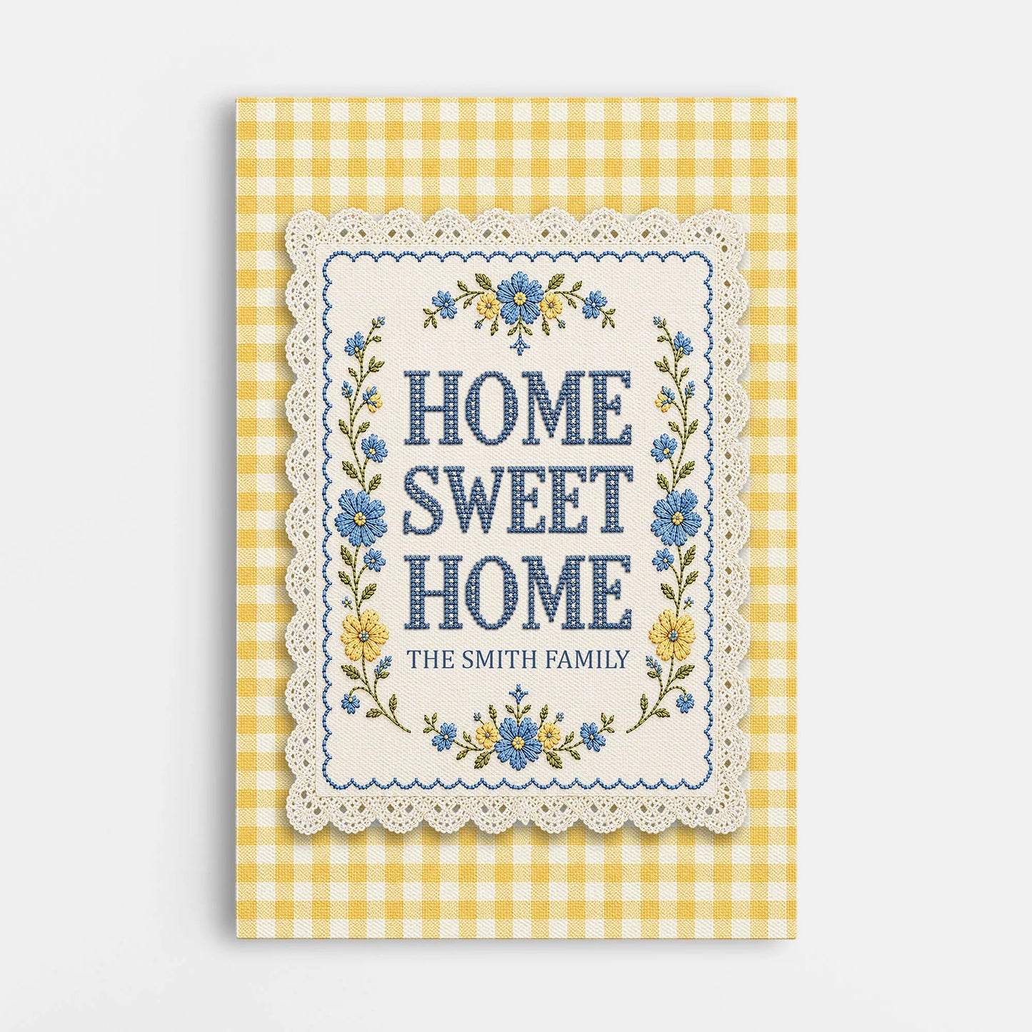 Custom Home Sweet Home Family Canvas for Family with personalized design details for meaningful gifting