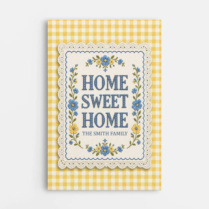 Custom Home Sweet Home Family Canvas for Family with personalized design details for meaningful gifting