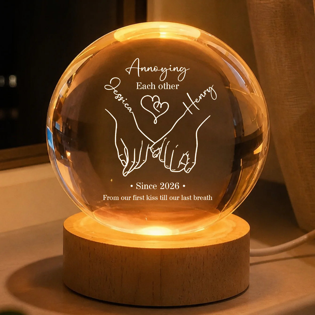 Custom Couples Crystal Ball personalization view for Couples