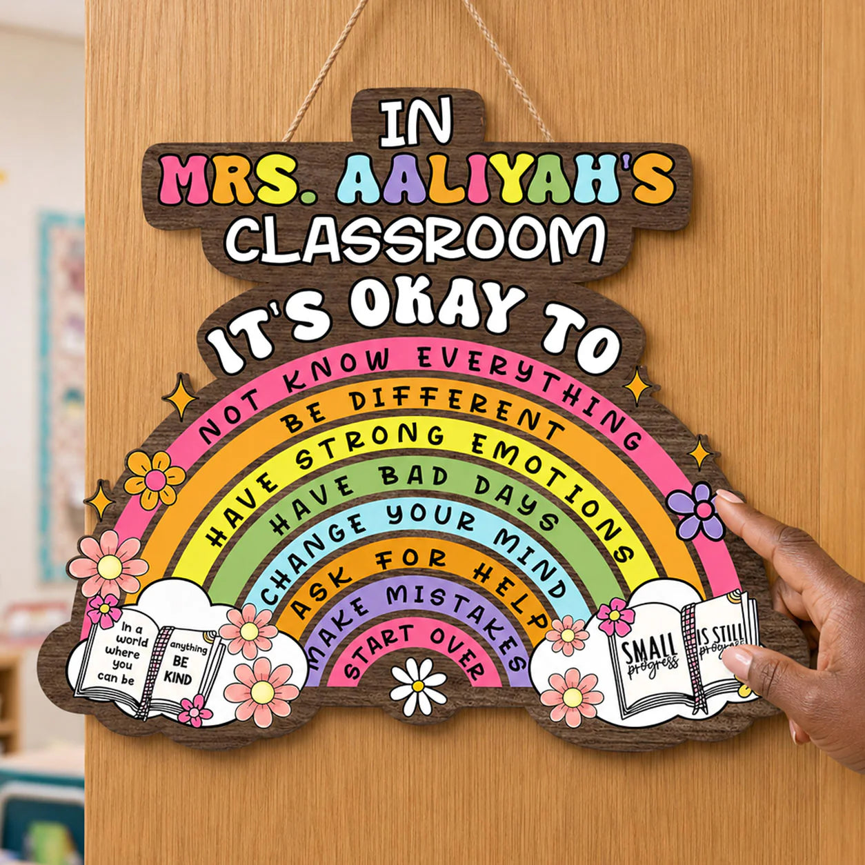 Custom Classroom Rules Sign personalization view for Teacher