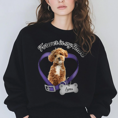 Forever In My Heart - Custom Pet Photo Memorial T-Shirt