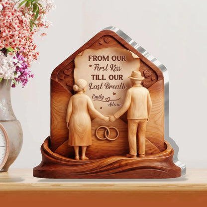 Custom Couples Anniversary Acrylic Plaque personalization view for Couples